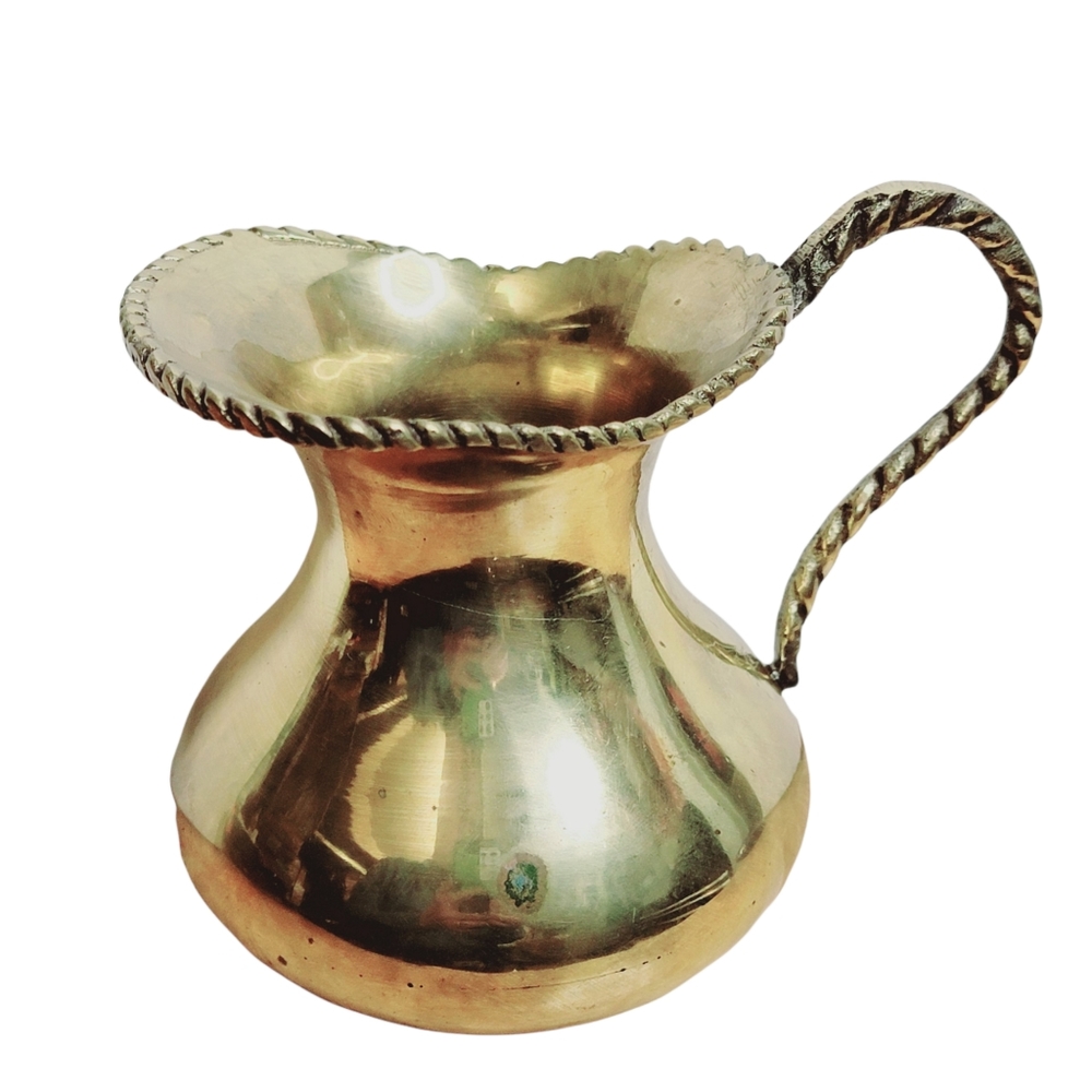 Brass Plated Oinochoe Robe‎ Handle Anchor Pitcher Jug Size 4.5 inBrand: Unbrand